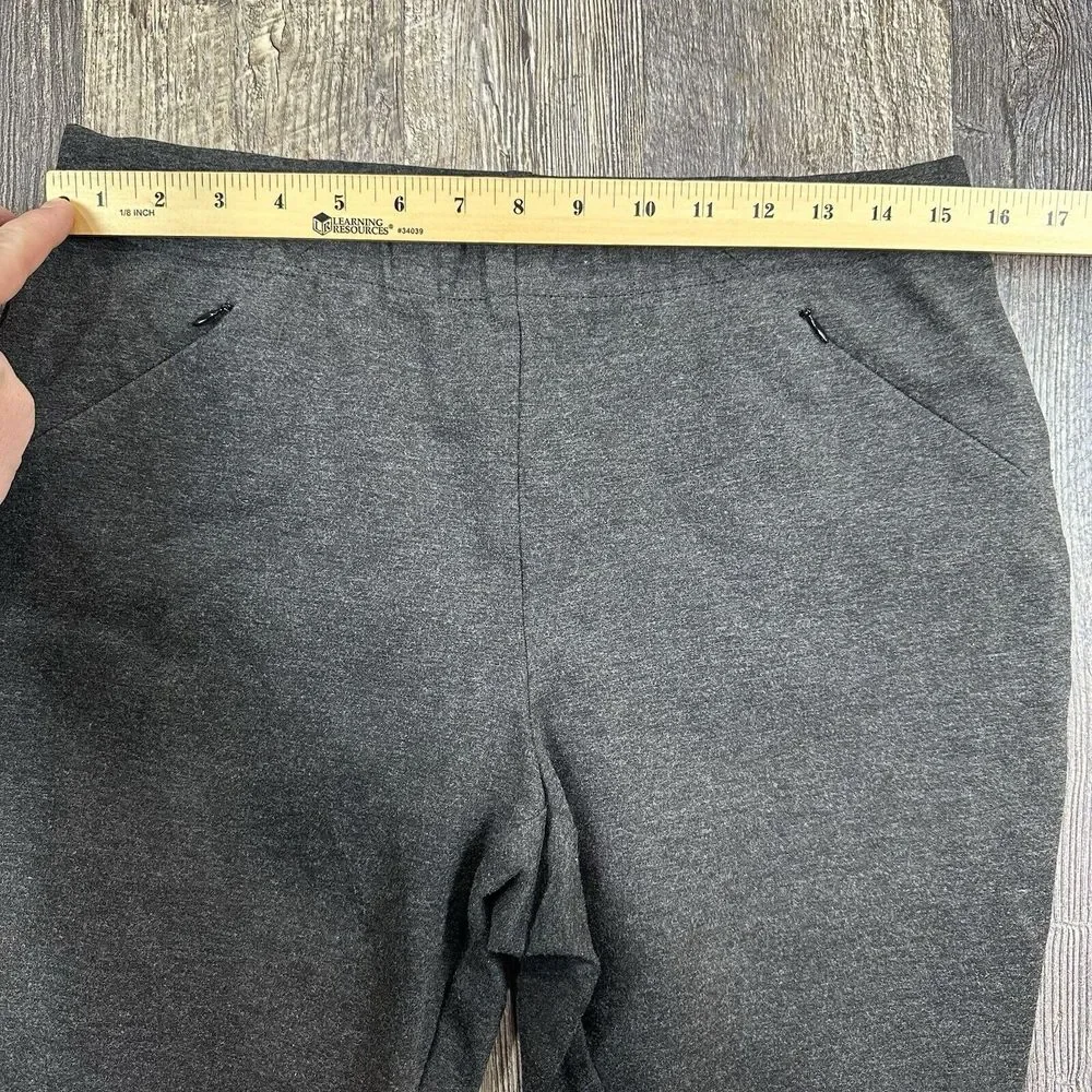 J. Jill Women's Size M Gray Ponte Knit Leggings Pants Stretch Pull On Pockets - Picture 8 of 13